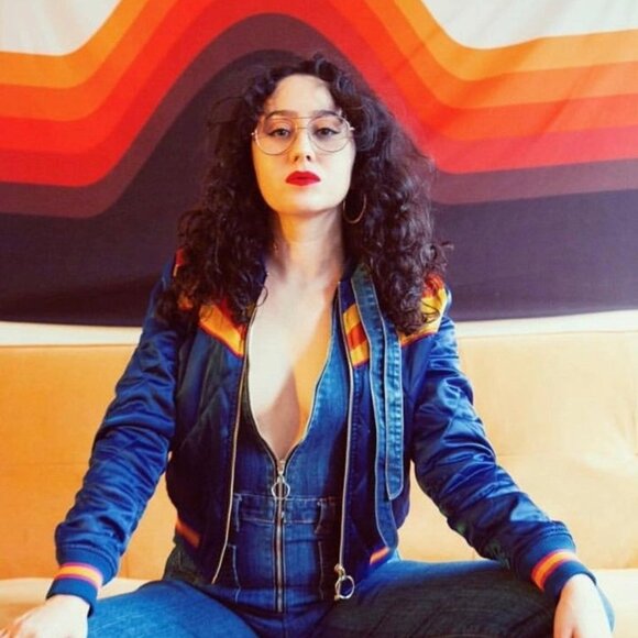 Original Blue Rising Sun Bomber Jacket Classic Rock Couture - Picture 2 of 5